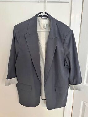 Gray Women’s Casual Blazer - Modern Relaxed Fit